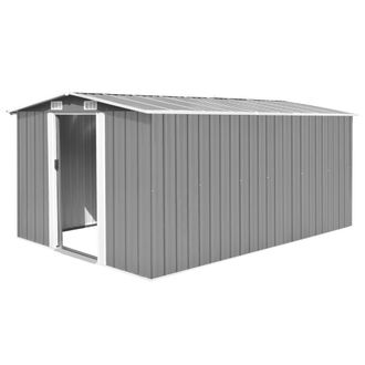 vidaXL Caseta De Jard&iacute;n Metal Gris 257x392x181 Cm Vidaxl