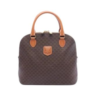 Celine Pre-owned Handbags, female, Brown, Size: ONE SIZE Pre-owned Vintage Canvas Handbag