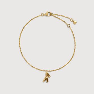 Monica Vinader Gold Fragments Coral Chain Bracelet