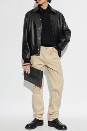 Etro Cotton Polo With Logo, Mens, Black