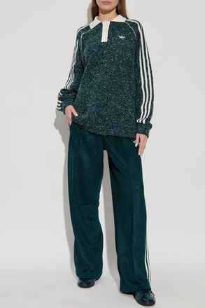 adidas Long Sleeve Polo, Womens, Green