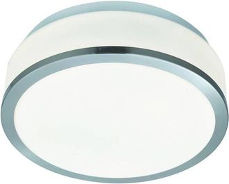 Searchlight Searchlight - Discs - Baño a ras de techo 2 luces plateado satinado IP44, E27