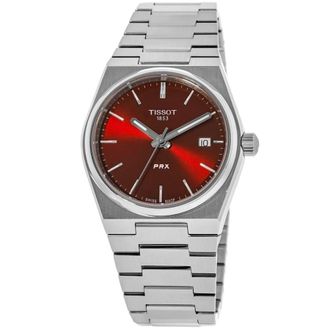 Tissot PRX Quartz Red Dial Stainless Steel Womens Watch T137.210.11.421.00