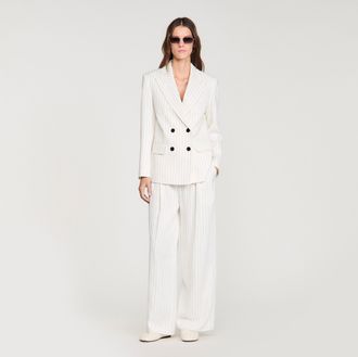 Sandro Striped tailored jacket