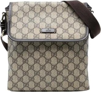Gucci Pre-owned Cross Body Bags, female, Beige, Size: ONE SIZE Pre-owned Fabric Crossbody Bag