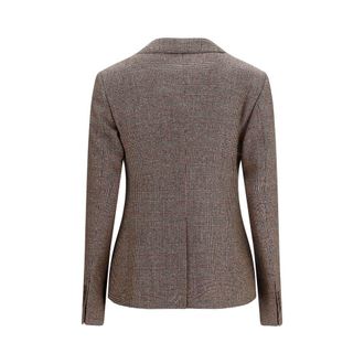Burberry Womens Brown Wool Oves Aries Blazer Clothing