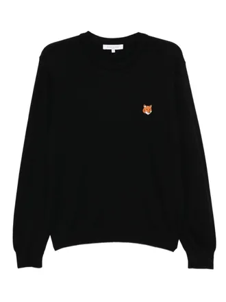 Maison Kitsuné Fox Head Wool Crewneck Sweater