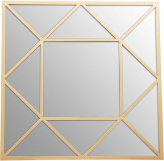 Premier Housewares Descartes Gold Frame Wall Mirror