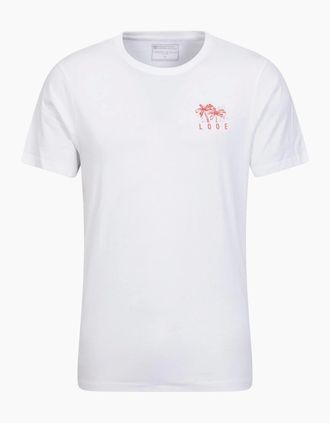 Mountain Warehouse Mens Mountain Warehouse Mens Looe Printed Organic T-Shirt - White - Size: 46