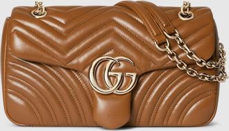 Gucci GG Marmont Medium Shoulder Bag, Brown, Leather