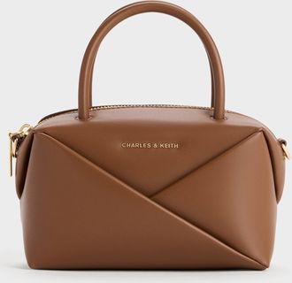 Charles & Keith Midori Geometric Bowling Bag