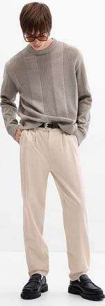 Kuwalla Mens Linen pleated pant Straight fit