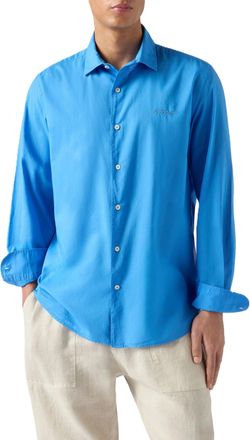 MC2 Saint Barth Blue Voile Cotton Casual Shirt