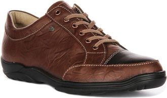 Finn Comfort Mens Alamo Shoes In Kastanie/cigar (Brown) Plavajo/palmer