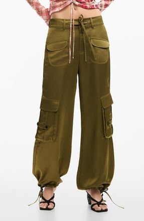 Desigual Taper Cargo Pants in Light Green at Nordstrom, Size X-Small