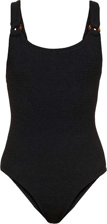 Hunza G ring-details swimsuit - Black