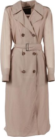 Moorer Giacca Cleopatra-DN1 - Dames - Mantel - Beige - XS - Leer - Jassen
