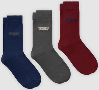 Levi's Low Cut Batwing Logo Socks 3 Pack - Men - 43 - Green / Green Combo