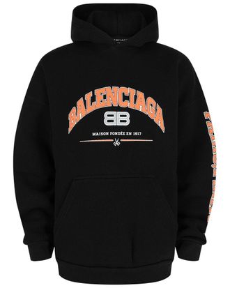 Balenciaga Oversized Logo Print Hoodie