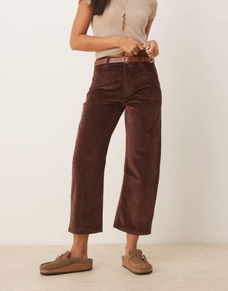 Free People Deep Trance - Pantaloni marroni in velluto a coste-Marrone