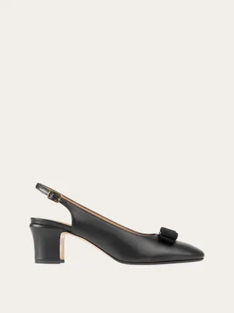 Ferragamo Women Vara bow slingback pump Black Size 10.5