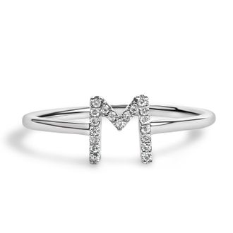 House of Brilliance 10K Gold Diamond Accent Initial A-Z Ring