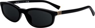 Miu Miu Womens Sunglasses 0mu A06s Black Acetate