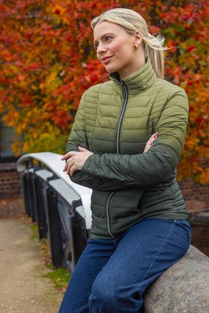 Roman Ombre Funnel Padded Coat