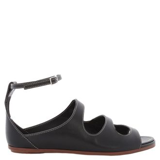 Burberry Ladies Black Kiersten Sandals, Brand Size 35 ( US Size 5 )