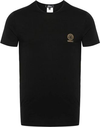 Versace T-Shirts, male, Black, XL, Medusa Undershirt 2-Pack