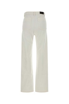 Christophe Lemaire Womens White Denim Jeans Milk Exterior: Cotton
