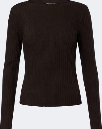 Vince Pullover a coste in misto cotone