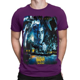 Generic Halloween T-Shirt Nightmare On Elm Street Movie Poster Spooky Mens T Shirts HD Purple 4XL