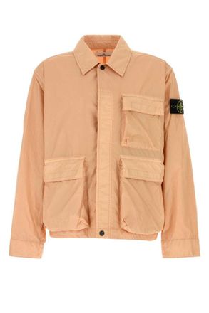 Stone Island Beige Shirt Collar Jacket