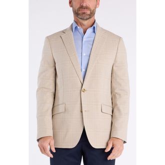 The Savile Row Company Slim Fit Plaid Sport Coat in Taupe at Nordstrom Rack, Size 42Regular