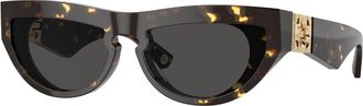 Burberry Stijlvolle zonnebril in blauwe tint - Dames - Zonnebrillen - Bruin - 58 MM - Accessoires
