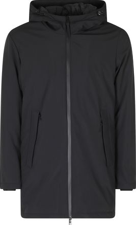 People of Shibuya Black Soft Shell Technical Midi Parka