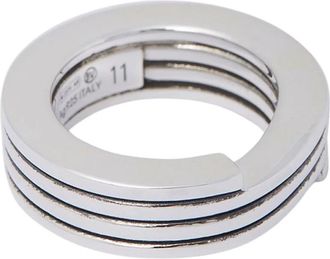 Bottega Veneta Gelaagde Ring - unisex - Ringen - Grijs - 50 MM - Accessoires