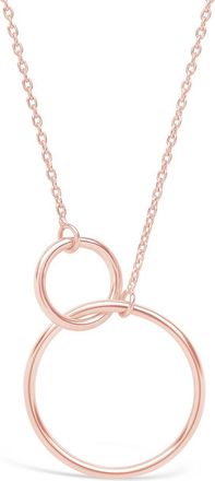 Sterling Forever Sterling Silver Interlocking Open Circle Pendant-Gold
