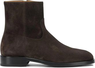 Henderson Schoenen, Heren, Bruin, 44 EU, Su&egrave;de, Suede Zip Enkellaarsjes