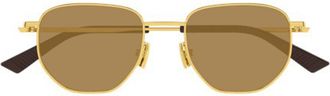 Bottega Veneta BV1301S 007 Mens Sunglasses Gold Size 52