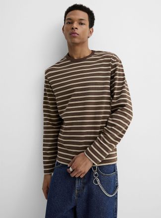 Djab Mens Retro stripe long-sleeve T-shirt Boxy fit
