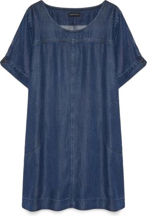 Fiorella Rubino Korte jurk in Tencel denim - Dames - Korte kleedjes - Blauw - 3XL - Denim - Kleedjes