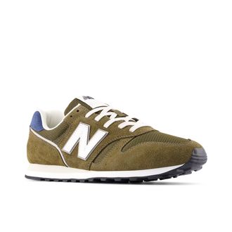New Balance Sneaker NEW BALANCE 373, Herren, Gr. 40,5, gr&uuml;n (woodland, sea salt, schwarz olive), Leder, Textil, mehrfarbig, Schuhe Sneaker