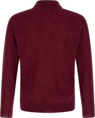Zanone Cashmere Knit Polo Shirt - Burgundy