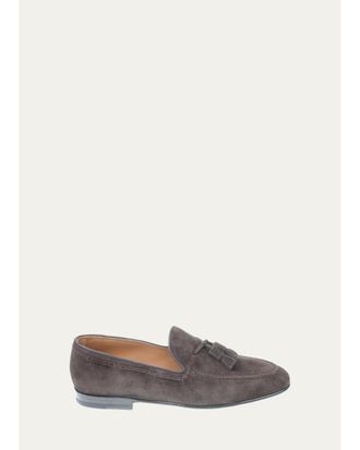 Bergdorf Goodman Mens Suede Tassel Loafers