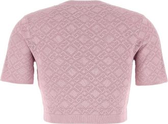 Givenchy Womens Short Sweater Pink Viscose Nylon Polyester