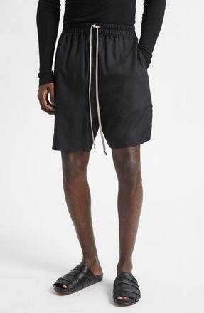 Rick Owens Wool Boxer Shorts in Black at Nordstrom, Size 34 Us