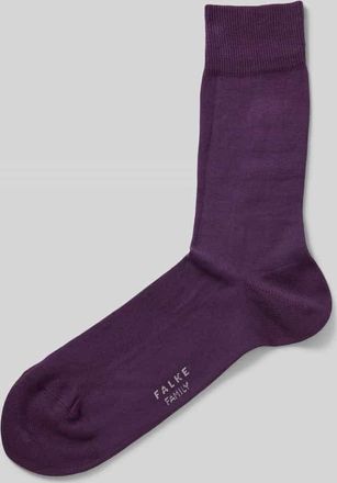 Falke Socken mit Label-Print in Pflaume, Größe 39-42