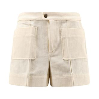 SOEUR Hover Shorts - Dames - Korte Broeken - Beige - M - Katoen - Korte Broeken
